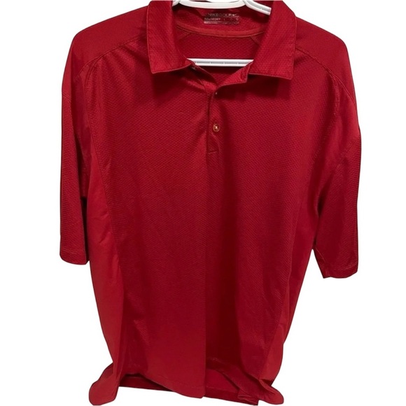 Nike Golf Dry Fit Red Golf Shirt Mens Large - Picture 1 of 5